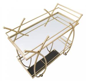 Rechteckiger Trolley Gold - Metall - 40 x 75 x 80 cm