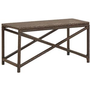 Banc de jardin 3000274 Marron - Métal - Polyrotin - 80 x 43 x 40 cm