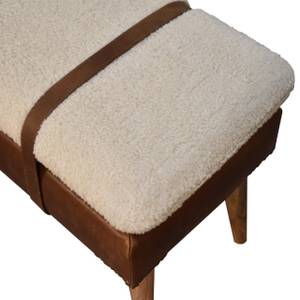 SITZBANK Boucle Braun - Massivholz - Holzart/Dekor - 90 x 40 x 35 cm