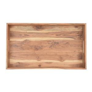 Natur Holz Servier  Freizeittablett groß Braun - Massivholz - Holzart/Dekor - 60 x 10 x 71 cm