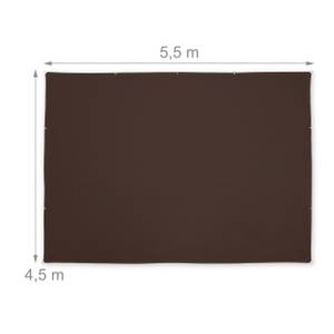 Voile d'ombrage rectangulaire marron 550 x 450 cm