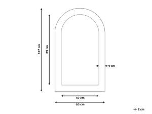 Miroir CHANDON Marron - Blanc - Bois massif - 65 x 107 x 3 cm