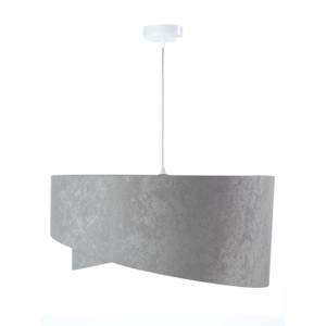 Hängeleuchte MADAN Grau - Weiß - Metall - Textil - 50 x 25 x 50 cm