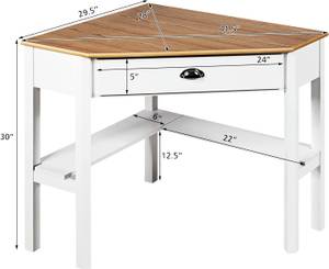 Schreibtisch Computertisch Braun - Holzwerkstoff - 75 x 76 x 75 cm