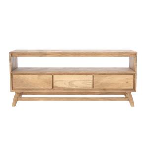 Meuble TV Edgar Marron - Bois massif - 120 x 50 x 120 cm