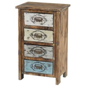 Commode Cadiz Marron - En partie en bois massif - 48 x 79 x 33 cm