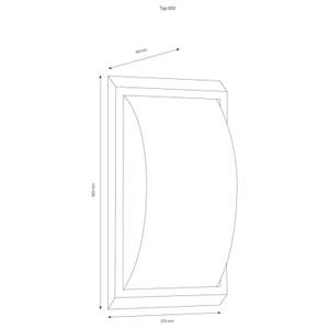 Wandleuchte A-414119 Grau - Weiß - Glas - Metall - 17 x 32 x 9 cm