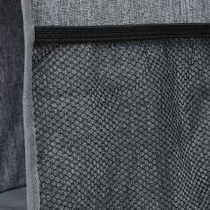 Kleiderschrank Hängeregal mit 6 Fächern Schwarz - Grau - Papier - Kunststoff - Textil - 16 x 92 x 30 cm