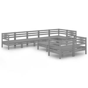 Garten-Lounge-Set Grau - Massivholz - Holzart/Dekor - 64 x 29 x 64 cm