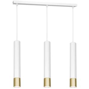 Lampe à suspension LIADAN Doré - Gris métallisé - Blanc - 6 x 60 cm