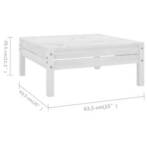 Garten-Lounge-Set Weiß - Massivholz - Holzart/Dekor - 64 x 29 x 64 cm