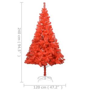 Künstlicher Weihnachtsbaum 3009271 Rot - Metall - Kunststoff - 120 x 240 x 120 cm