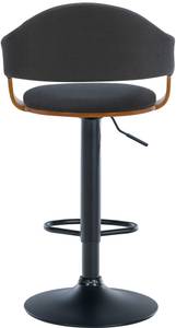 Tabouret de bar Nilse Noir - Marron - Textile - 50 x 89 x 49 cm