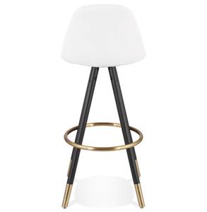 Tabouret De Bar CLARISSE Blanc - Bois massif - 41 x 97 x 41 cm