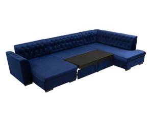 Ecksofa Gerdin Blau - Holz teilmassiv - 345 x 82 x 205 cm