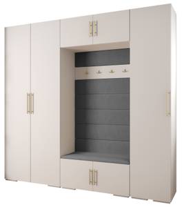 Garderobe Inova 3 Z8 Gold - Grau - Weiß - Gold