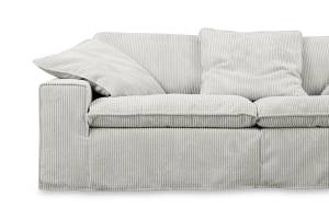 Sofa NETTA 3-Sitzer Cord Hellgrau