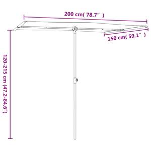 Sonnenschirm 3001675 Schwarz - 150 x 215 x 200 cm