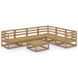 Garten-Lounge-Set (7-teilig) 3009820-1 Braun - Massivholz - Holzart/Dekor - 70 x 30 x 70 cm