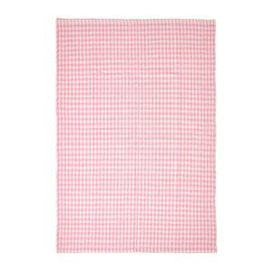 Karierter handgewebter Teppich Pink - 60 x 90 cm