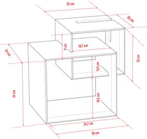 Couchtisch RIBBON Braun - Holzwerkstoff - 46 x 45 x 40 cm