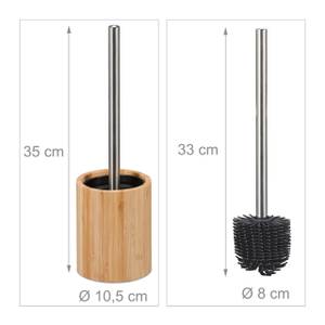 Brosse WC marron avec support bambou 37 cm - Brosses WC