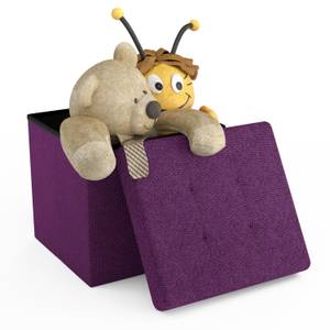 Sitzhocker Sitzwürfel Fußhocker Hocker Violett - Textil - 30 x 30 x 30 cm