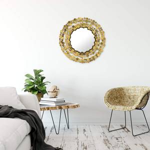 Miroir mural Hello Gorgeous Doré - Métal - 68 x 68 x 6 cm