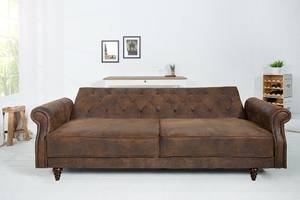 Sofa MAISON BELLE AFFAIRE 220cm braun Braun - Holzart/Dekor - Textil - 220 x 88 x 95 cm