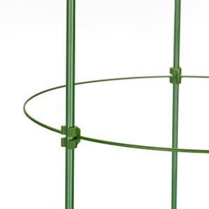 Lot de 3 tuteurs à plantes 150 cm Vert - Métal - Matière plastique - 28 x 150 x 28 cm