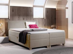 Boxspringbett Doppelbett Martines Bett Beige - Breite: 180 cm