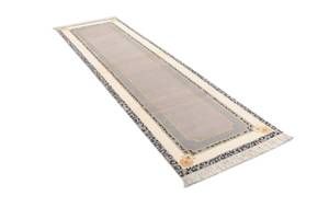 Tapis de passage Darya CCCXXVIII Gris - Textile - 81 x 1 x 302 cm