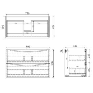 Badschrank Unterschrank 30X Breite: 80 cm