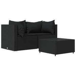 Salon de jardin 3029629-5 (lot de 3) Noir