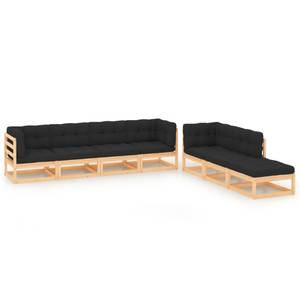 Garten-Lounge-Set (7-teilig) 3009811-2 Anthrazit - Holz