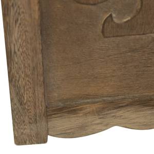 Paravent 4-teilig orientalisch 1361 Braun - Holz teilmassiv - 160 x 170 x 2 cm
