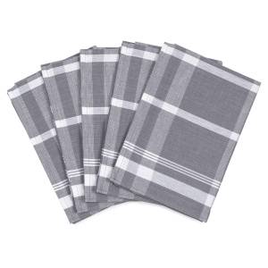 Exclusiv torchon à vaisselle 5 pcs Gris lumineux