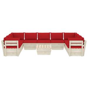 Meubles de jardin (lot de 10) 3016490-23 Rouge