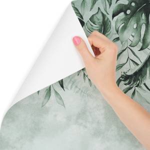 Papier peint Aquarelle Feuilles Fleurs 135 x 90 x 90 cm