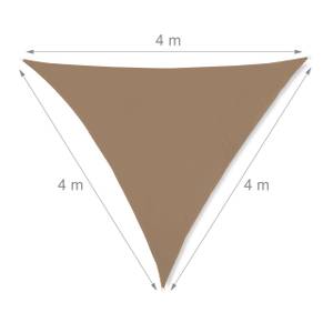 Voile d'ombrage triangle marron café 400 x 340 cm