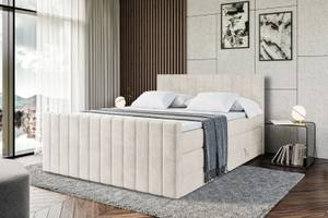 Boxspringbett EDITA-Z KING Beige - Breite: 120 cm