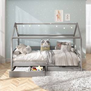 Lit cabane CLIA 90x200 cm Gris