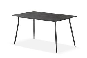 Esstisch LIOR 140x80cm 1,5cm Marmor Schwarz Dekor - Tiefe: 140 cm