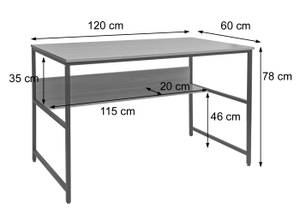 Schreibtisch K80 Braun - Dunkelbraun