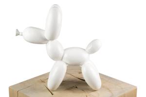 Sculpture moderne Léger comme l'air Blanc - Pierre artificielle - Matière plastique - 28 x 26 x 10 cm