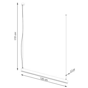 Pendelleuchten Soren Schwarz - Metall - Stein - 4 x 170 x 120 cm