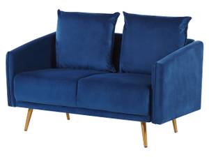 2-Sitzer Sofa MAURA Blau - Gold - Marineblau