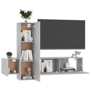 TV-Schrank 3er Set D307 Grau - Holzwerkstoff - 30 x 30 x 100 cm