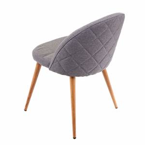 Chaise capitonnée D53 (lot de 2) Gris - Textile - 48 x 77 x 46 cm