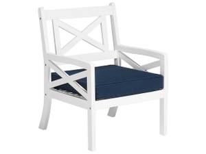 Chaise de jardin BALTIC Bleu - Blanc - Bois massif - 65 x 90 x 69 cm